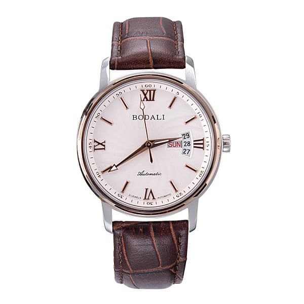Retro Elegant Leather Strap Mechanical Wrist Watch